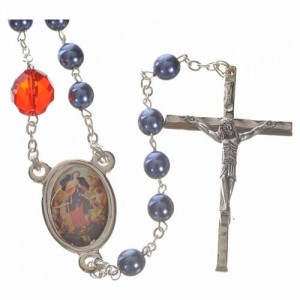 rosenkranz der madonna die die knoten lost blau