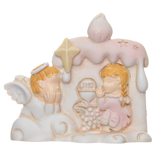 Bombonniere Kommunion Kerze Mädchen und Engel