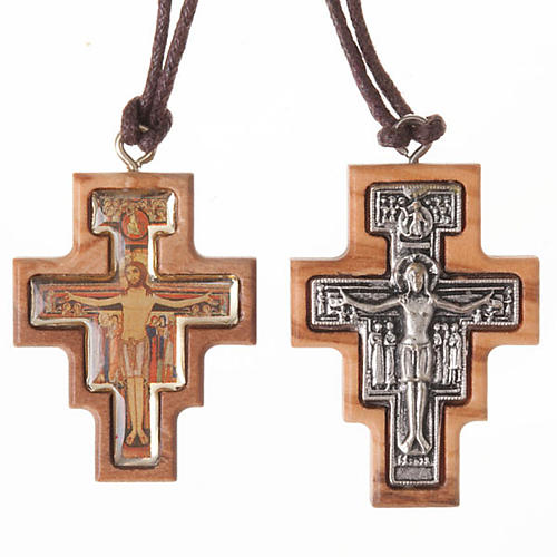 Kreuz Heilig Damian Oliven-Holz