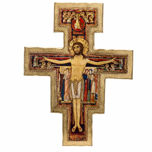 Kruzifix von San Damiano aus Holz