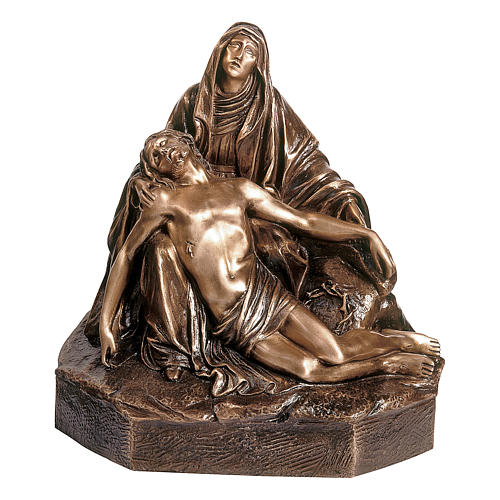 Bronzestatue, Pietà, 45 cm, für den AUßENBEREICH