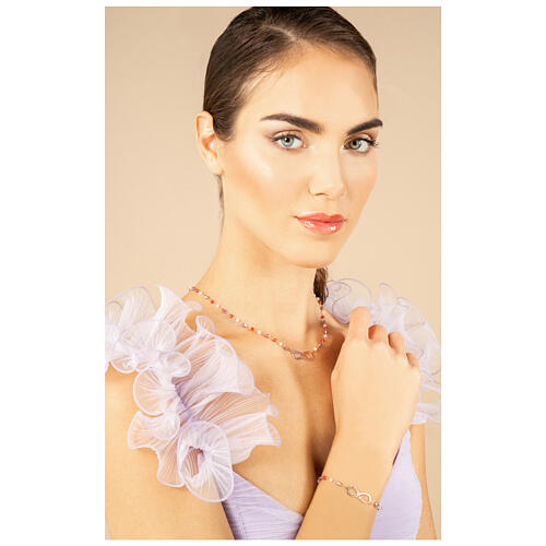 Armband von Agios, Unendlichzeichen, 925er Silber, Rosé-Finish, Zirkone