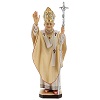 Statue Papst Benedikt 16. bemalten Grödnertal Holz